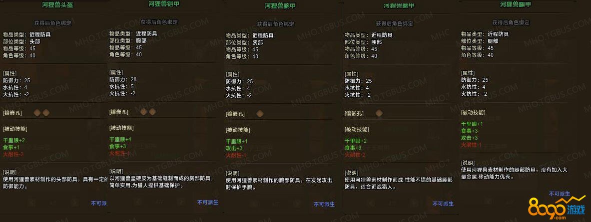 怪物猎人河狸兽套装怎么做